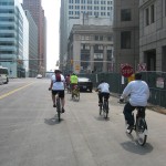 A group bike ride in Detroit