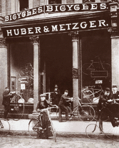 Huber and Metzger bicycle shop in Detroit